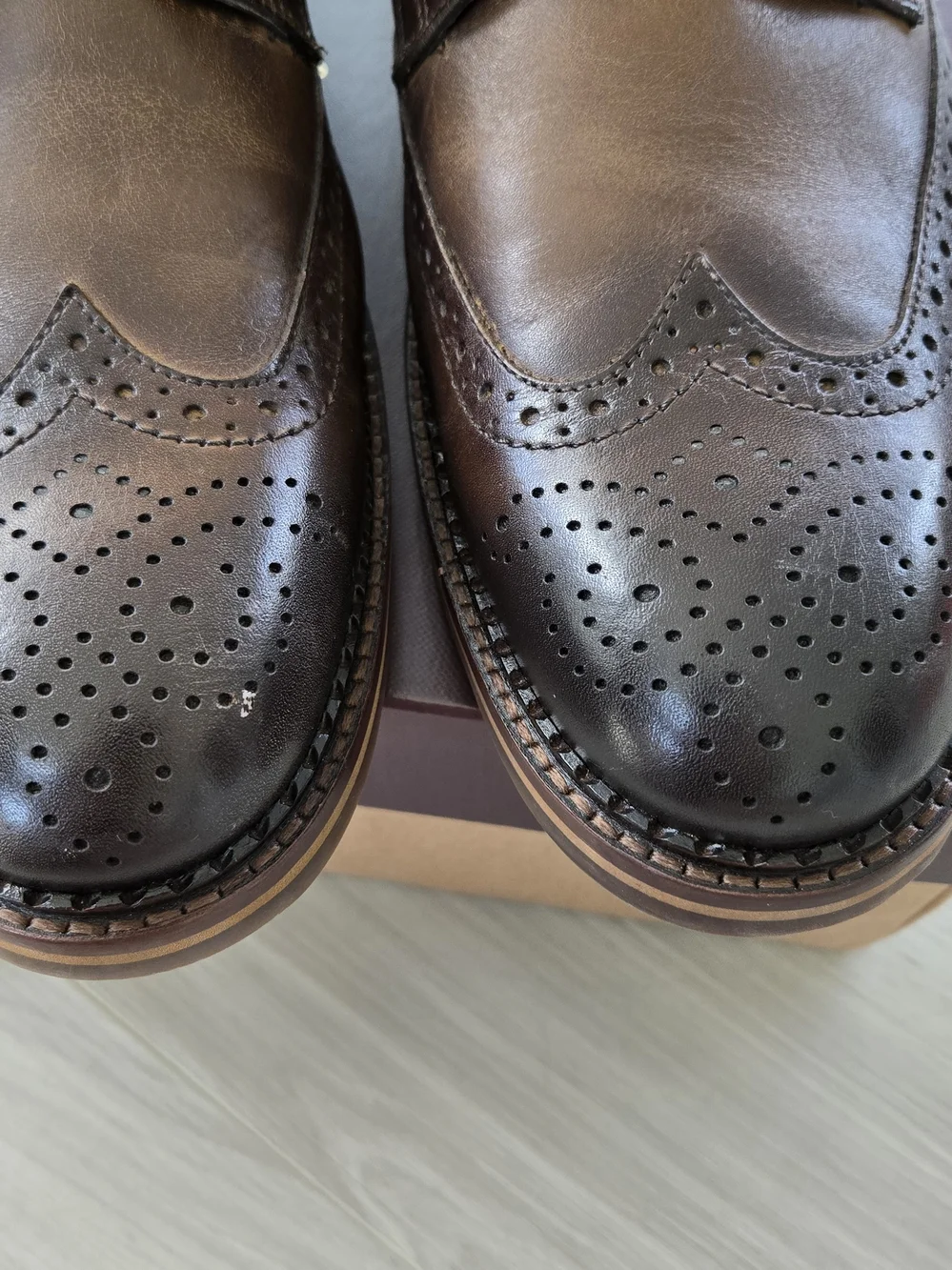 Johnston & Murphy Men’s Wingtip Oxford Boots – Size 12 (Regular) – Like New - Picture 10 of 14